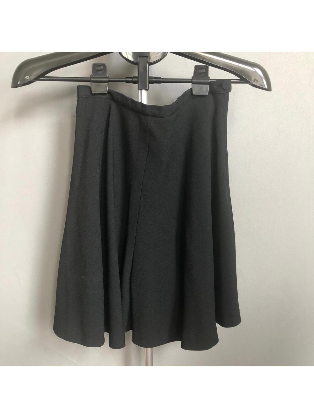 Emporio Armani Black Pleated Crepe Mini Skirt Size 38/US 2 Italy Luxury Designer